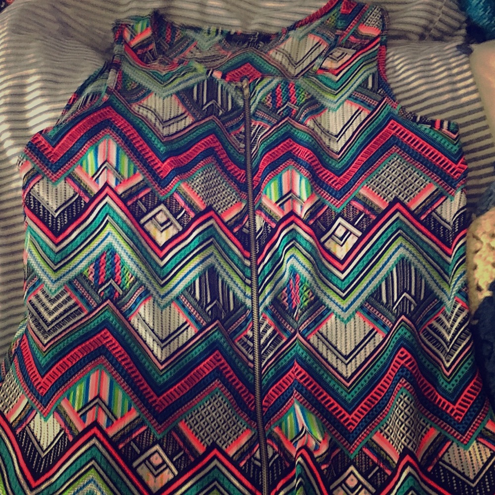 🆕 Papermoon Multicolor Semi-Sheer Zip Top